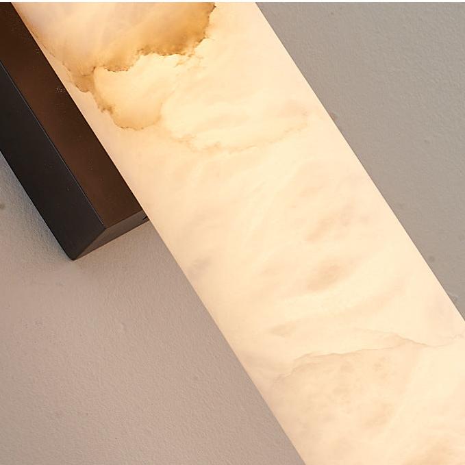 Marble Effect Wall Sconce with Slim Tube Light