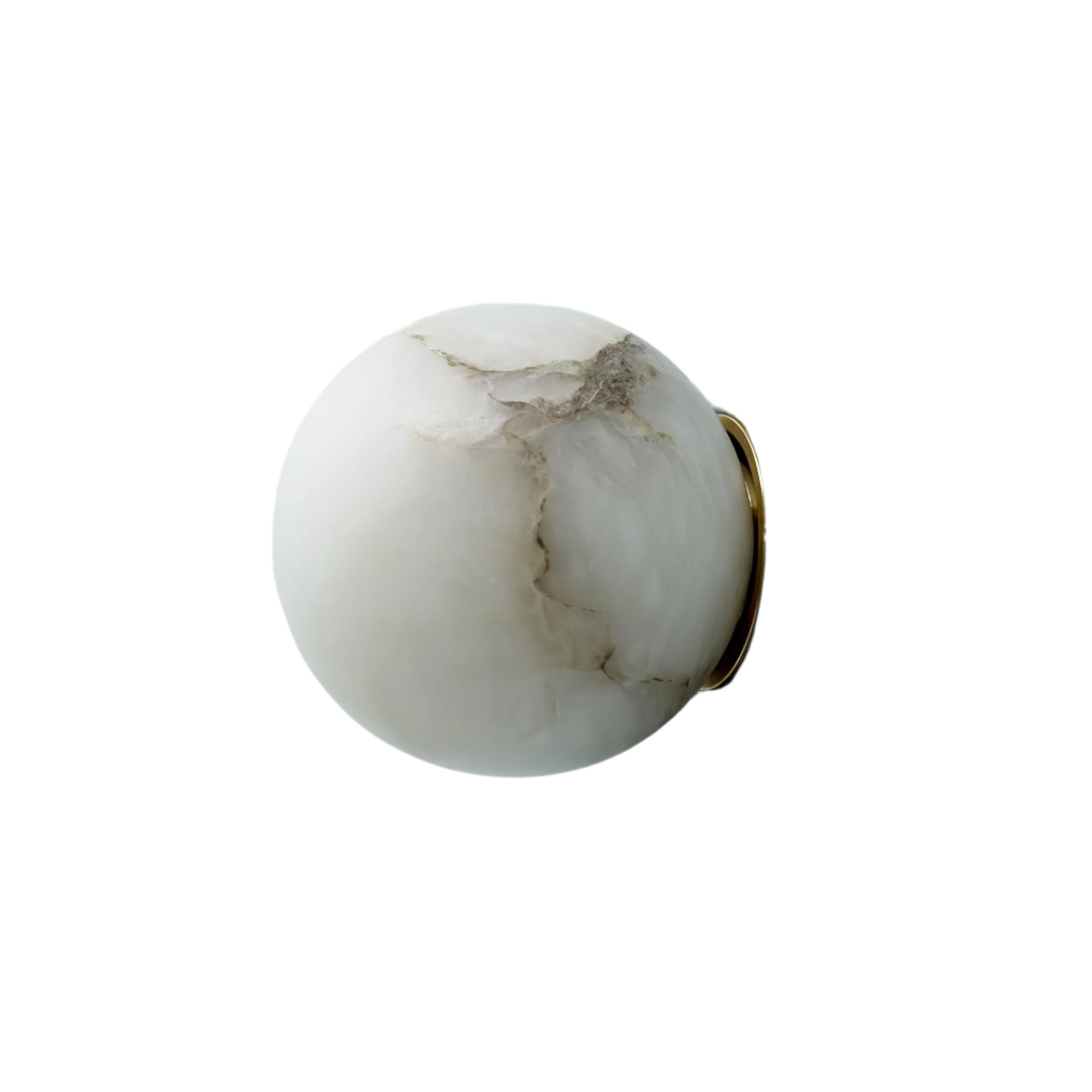 Marble Orb Wall Sconce with LED Light and Base