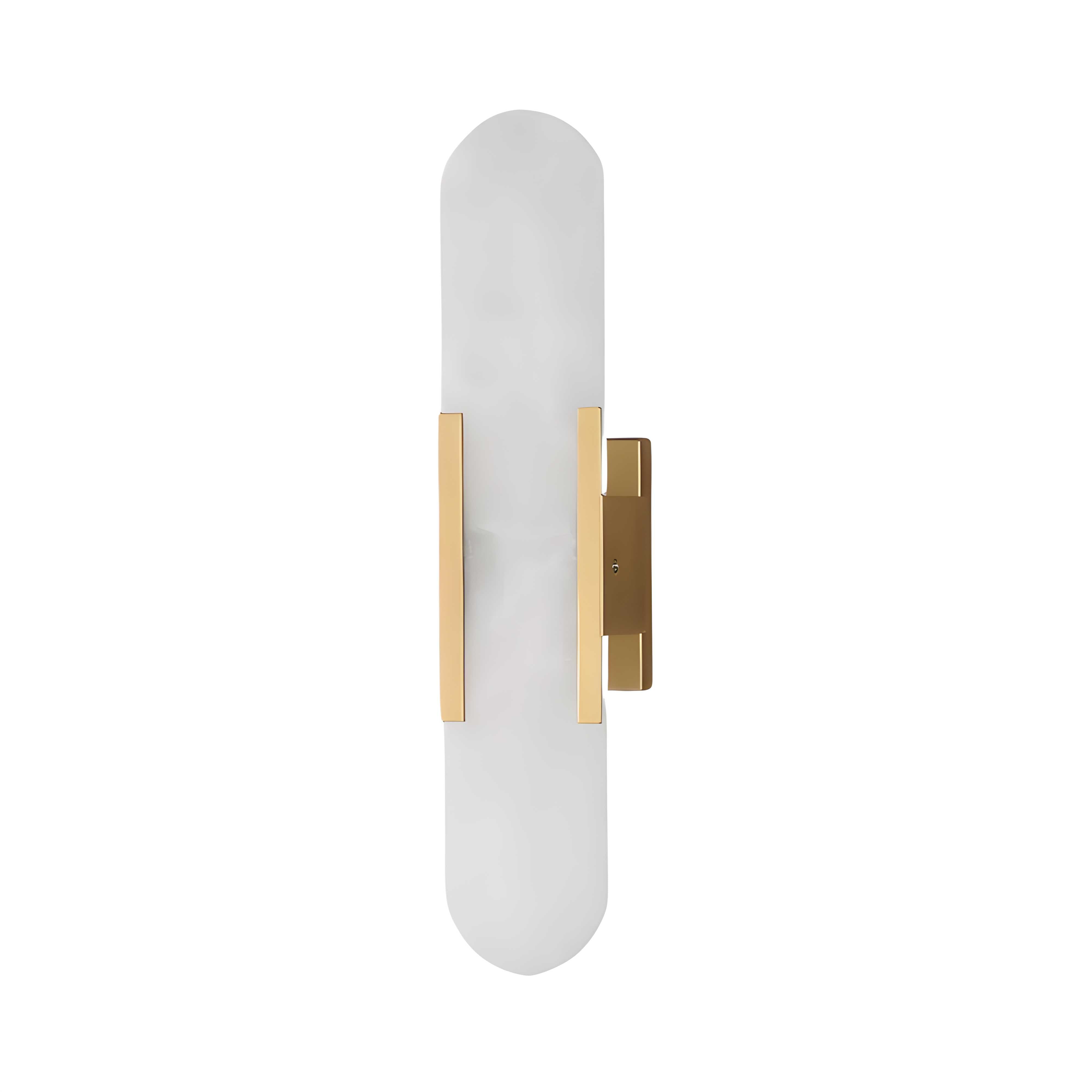 Marble Wall Sconce with Iron Frame LED Light