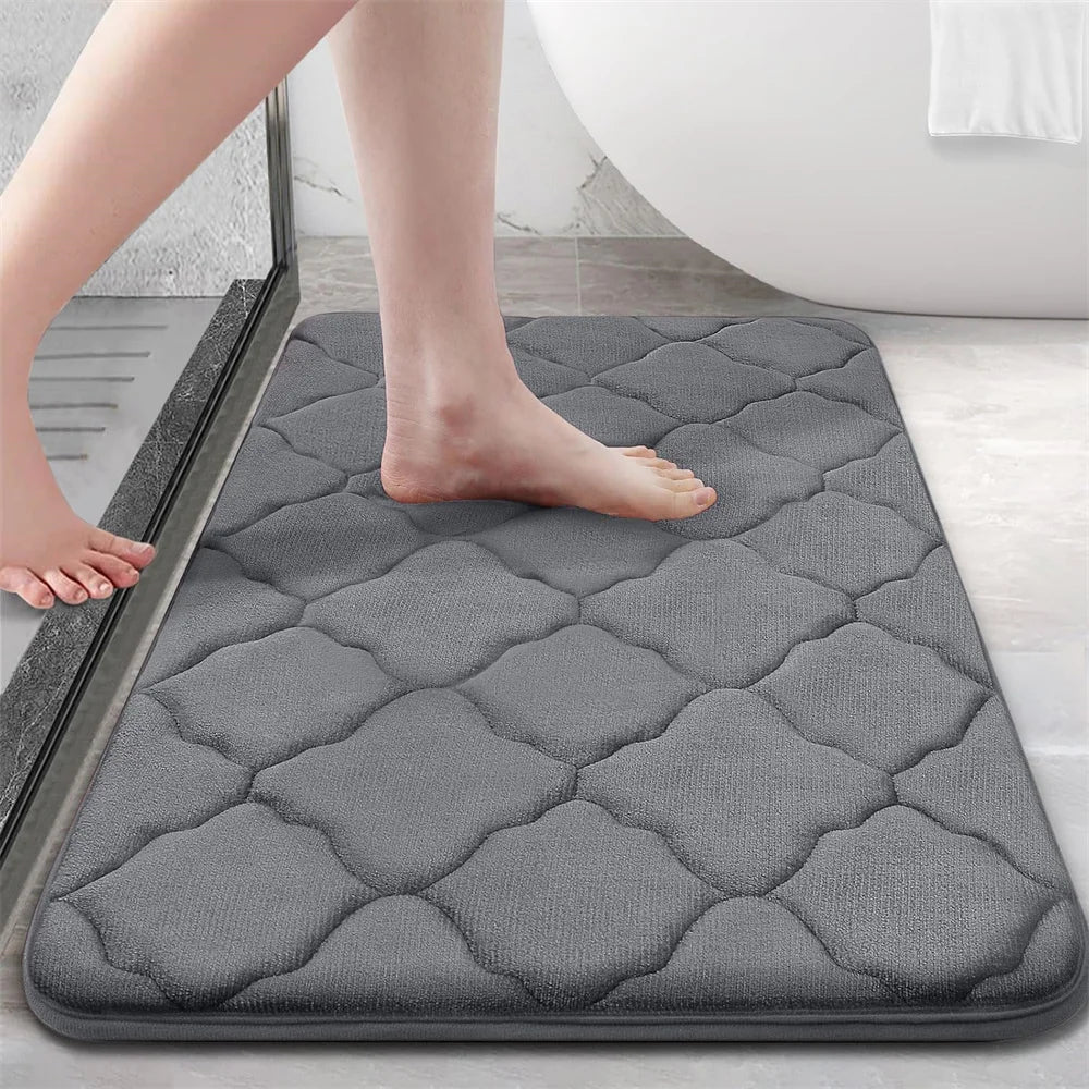 Memory Foam Bath Mat with Non Slip Back