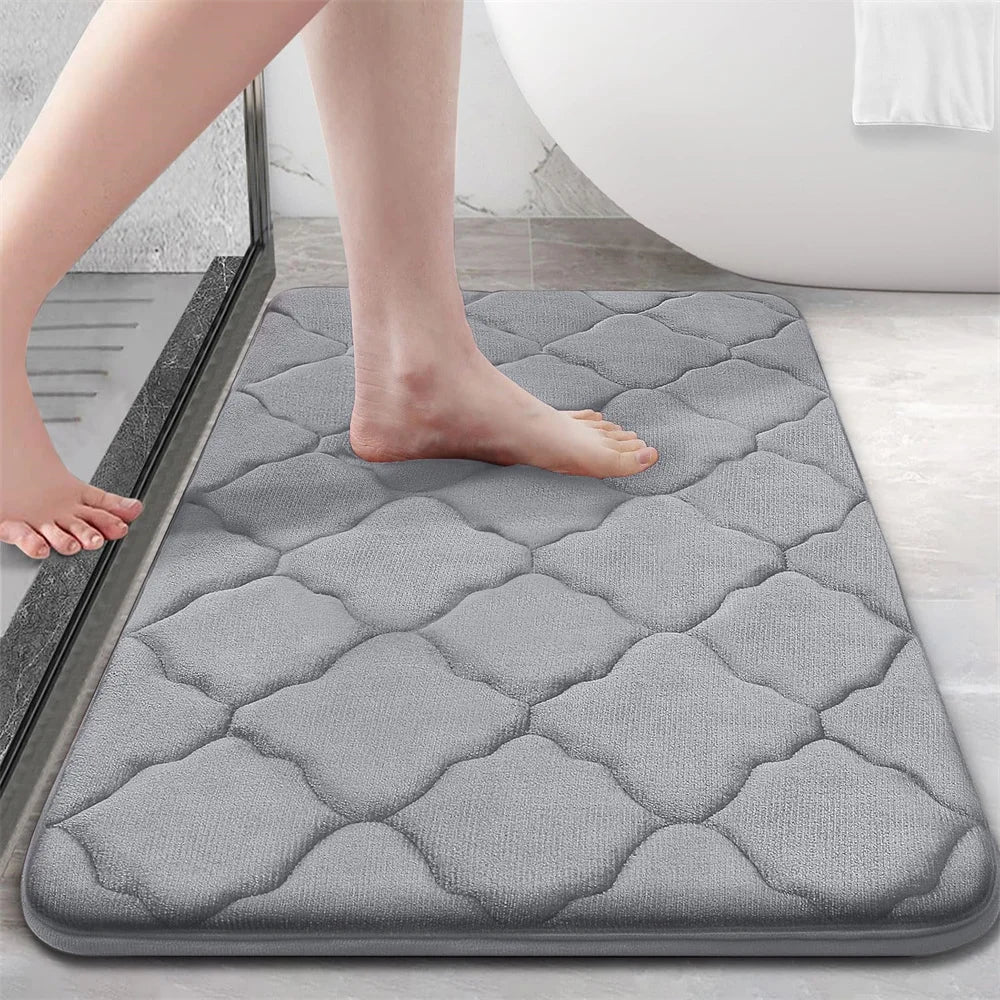 Memory Foam Bath Mat with Non Slip Back