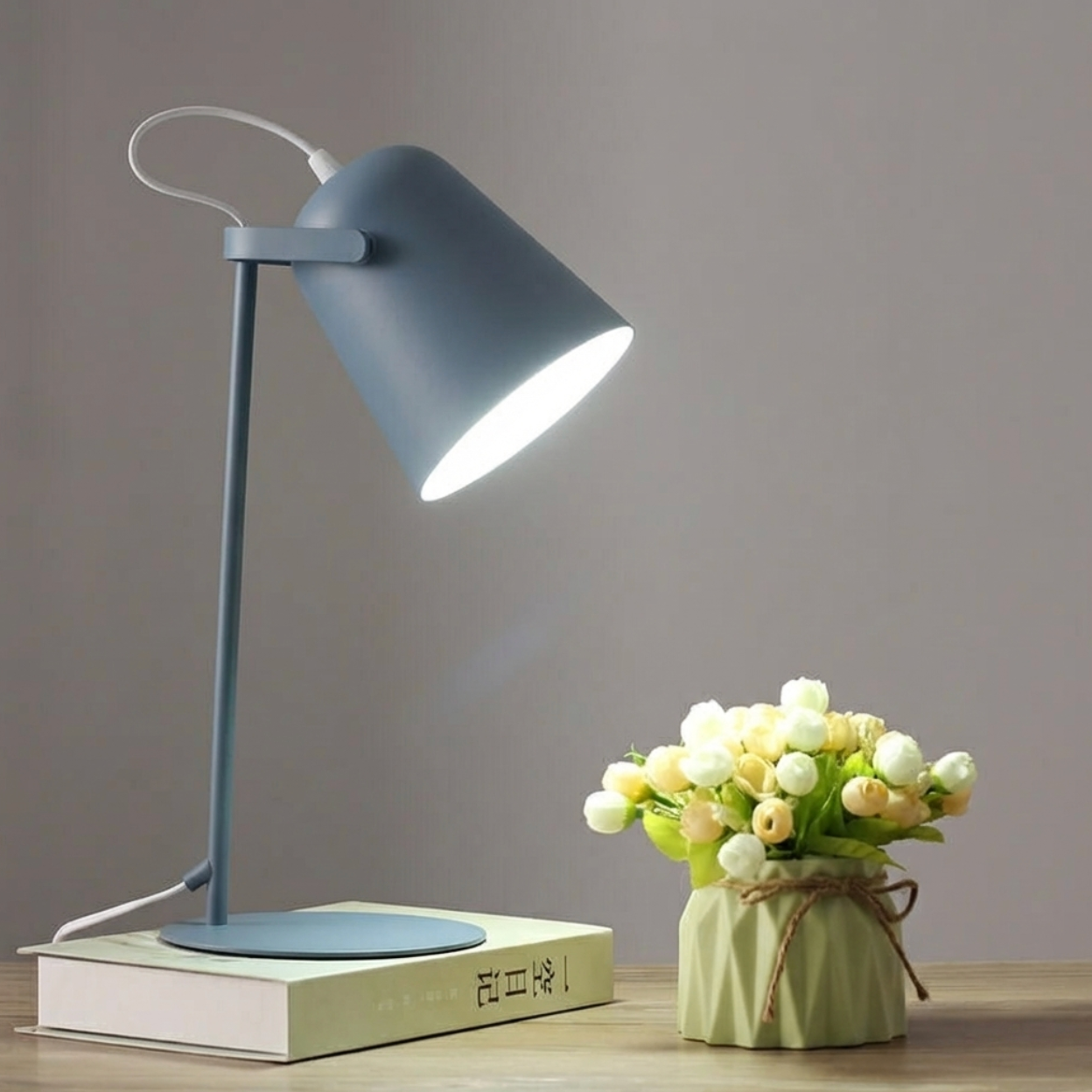 Metal Cone Table Lamp with Minimalist Design