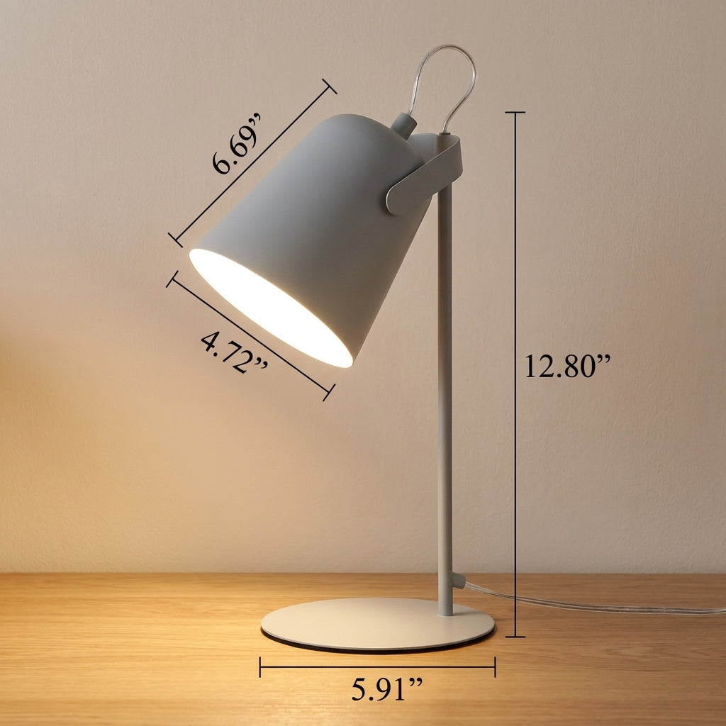 Metal Cone Table Lamp with Minimalist Design