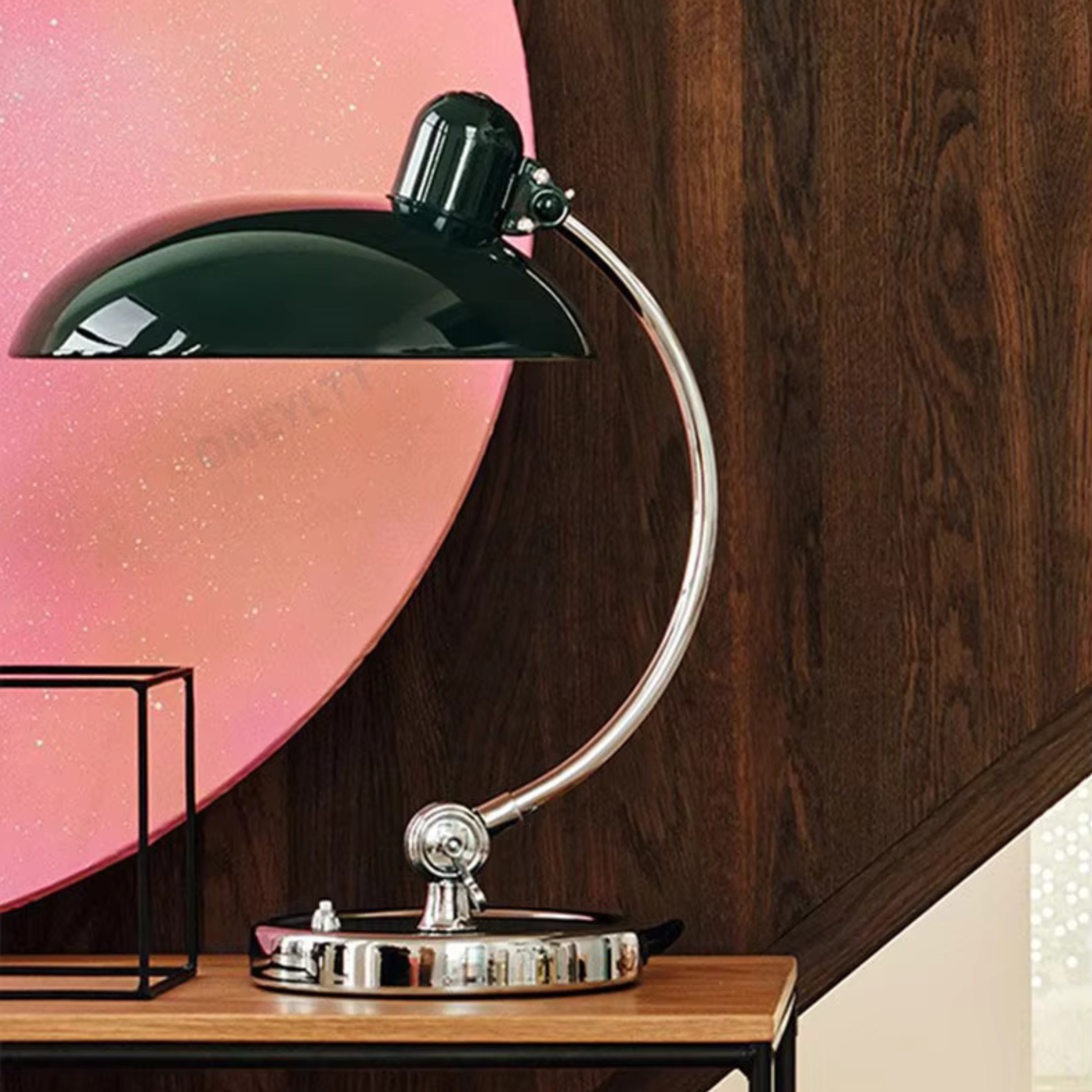 Metal Dome Table Lamp with Button Switch Design