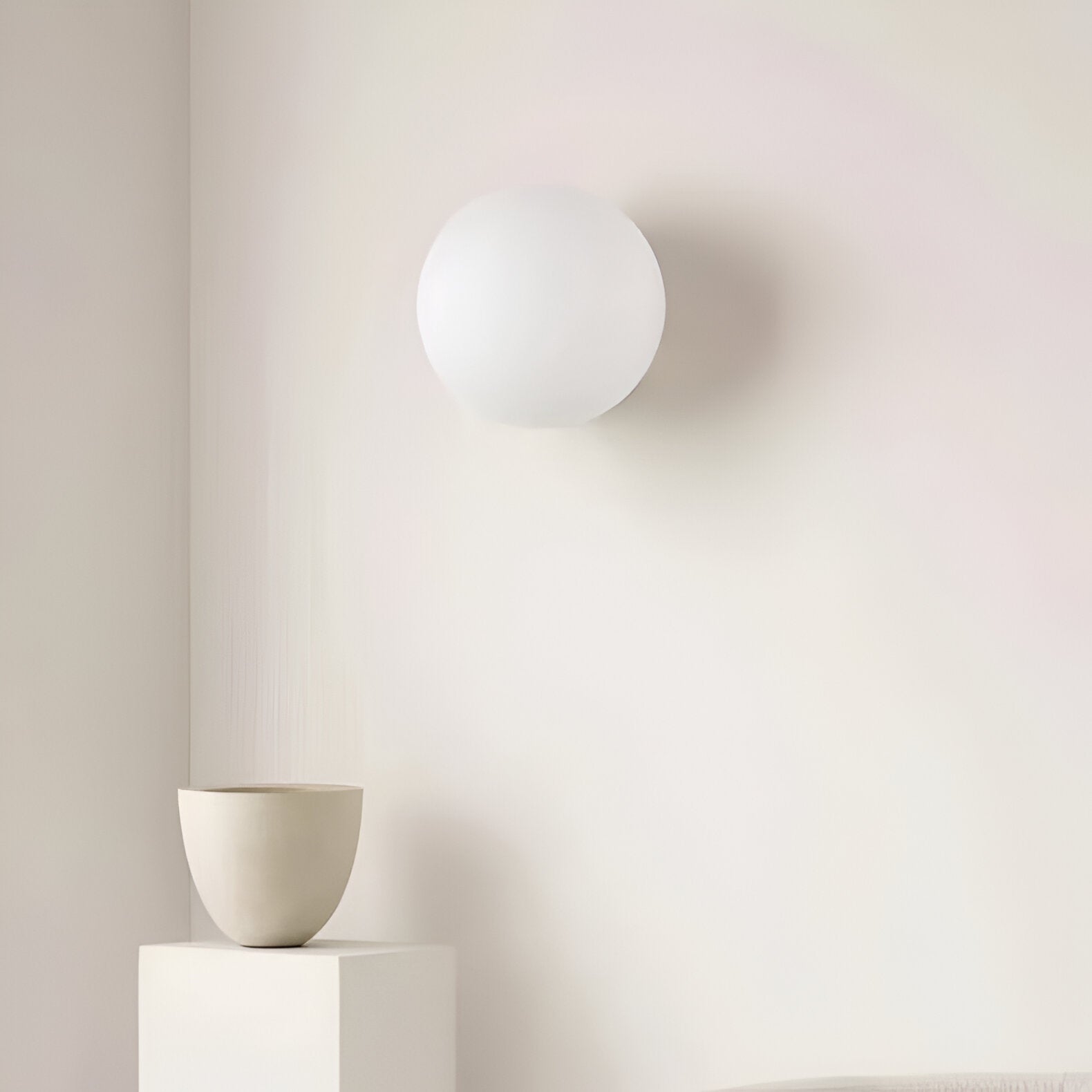 Minimalist Glass Wall Sconce with Round Globe