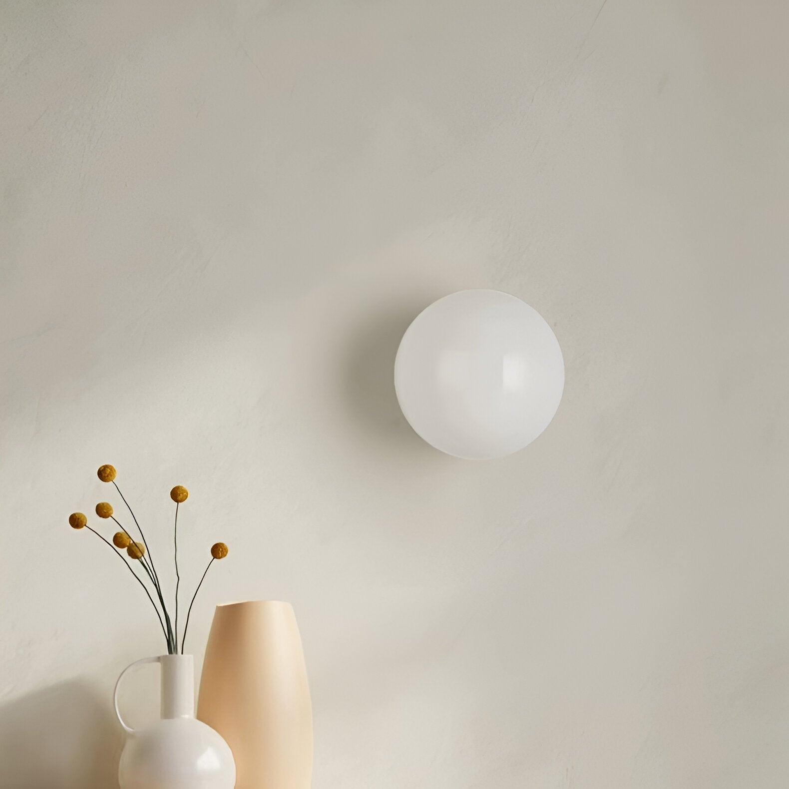 Minimalist Glass Wall Sconce with Round Globe