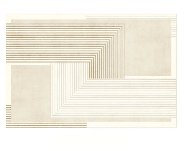 Minimalist Plush Rug with Abstract Design