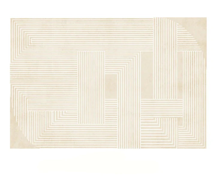 Minimalist Plush Rug with Abstract Design
