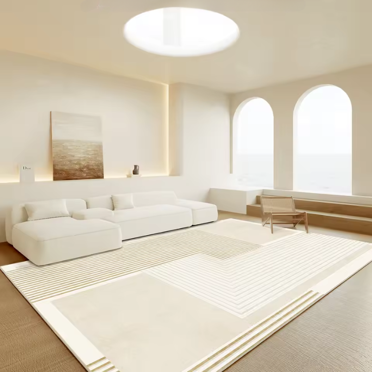 Minimalist Plush Rug with Abstract Design