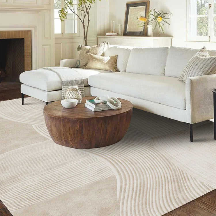 Minimalist Plush Rug with Abstract Design
