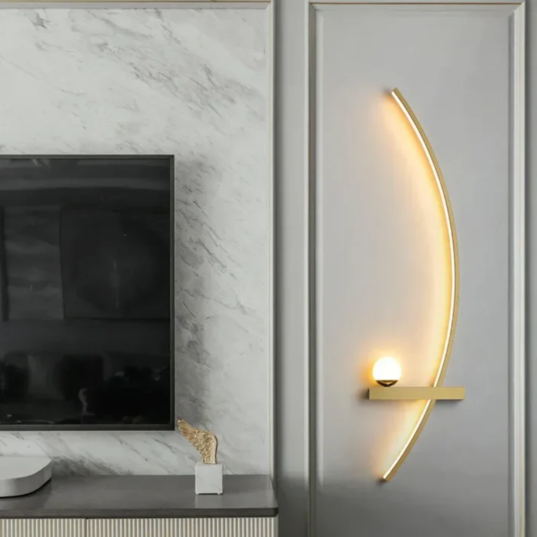 Modern Arc Wall Sconce with LED Glow Light