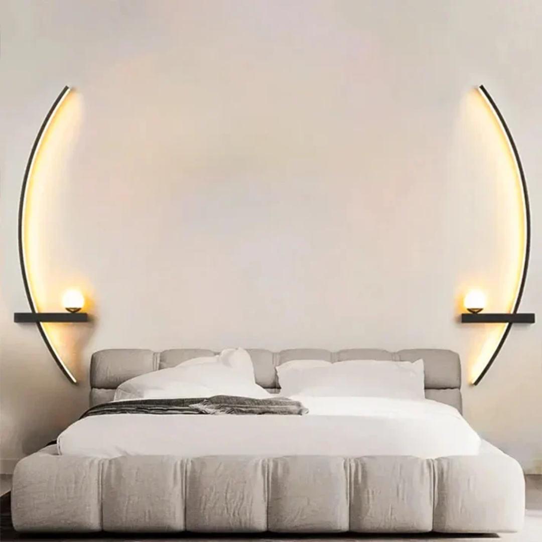 Modern Arc Wall Sconce with LED Glow Light