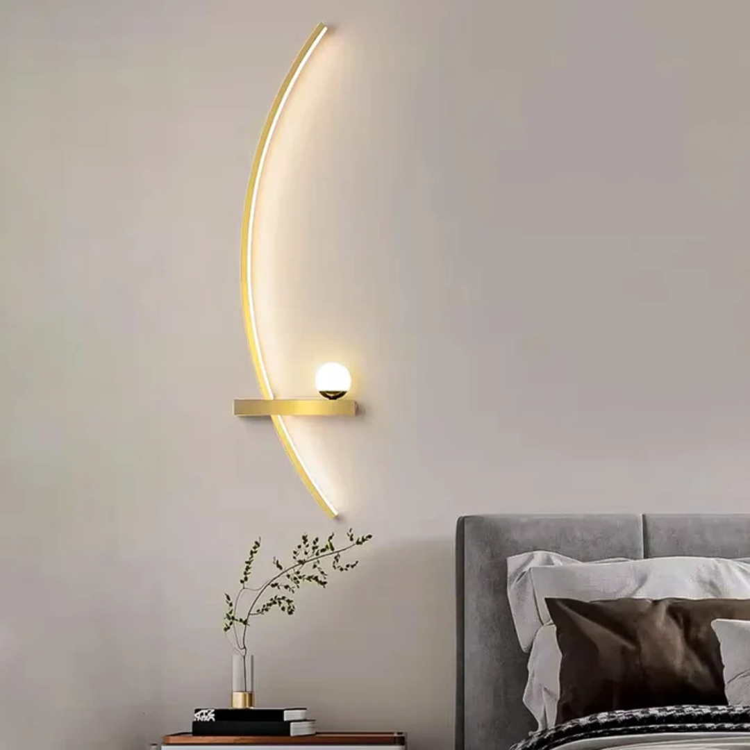 Modern Arc Wall Sconce with LED Glow Light