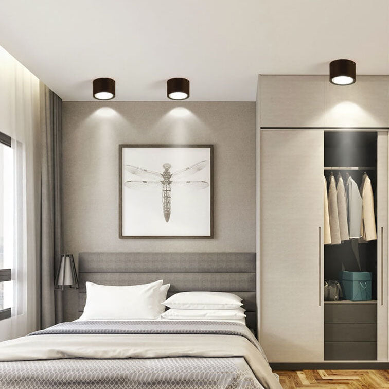 Modern Cylinder Ceiling Light with LED Flush