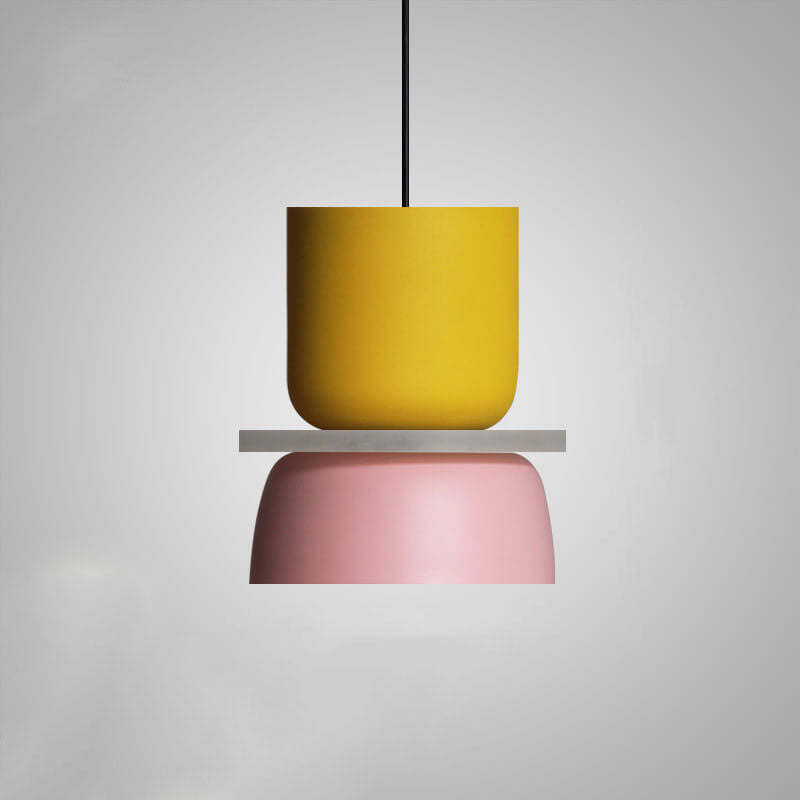 Modern Dome Pendant Light with Dual Tone Shade