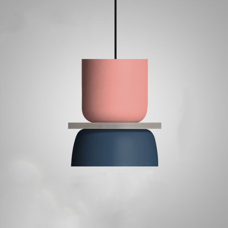 Modern Dome Pendant Light with Dual Tone Shade
