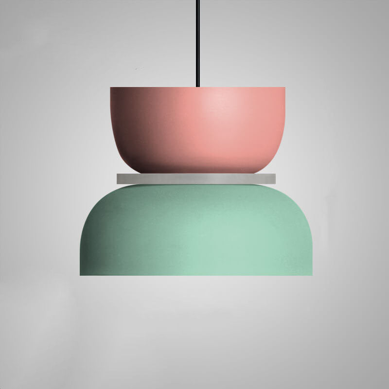 Modern Dome Pendant Light with Dual Tone Shade