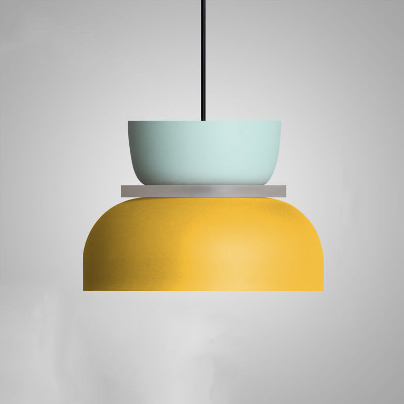 Modern Dome Pendant Light with Dual Tone Shade
