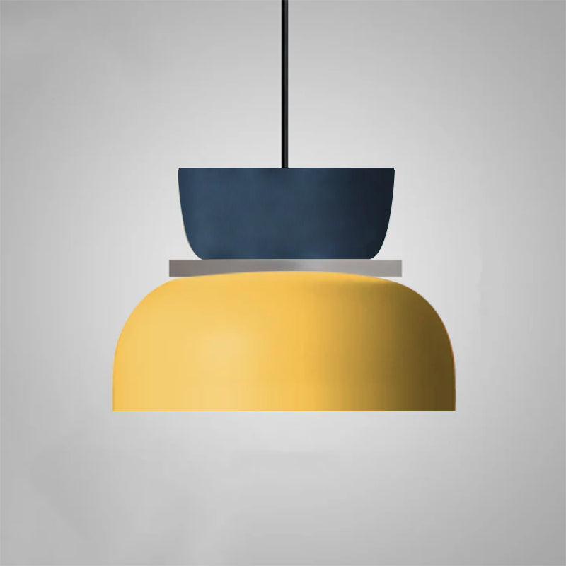 Modern Dome Pendant Light with Dual Tone Shade