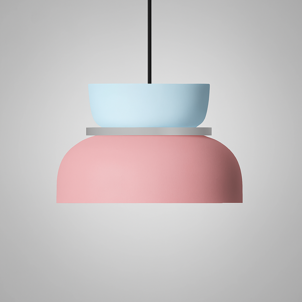 Modern Dome Pendant Light with Dual Tone Shade