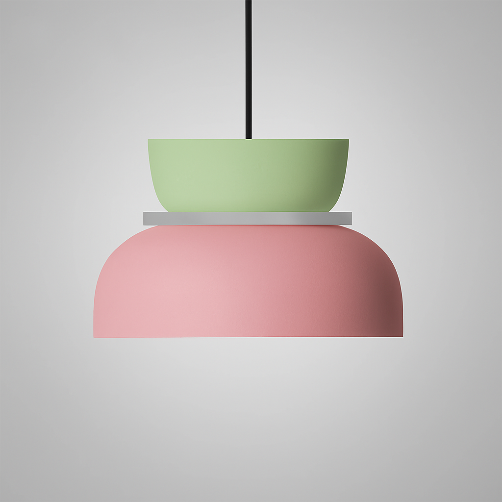 Modern Dome Pendant Light with Dual Tone Shade