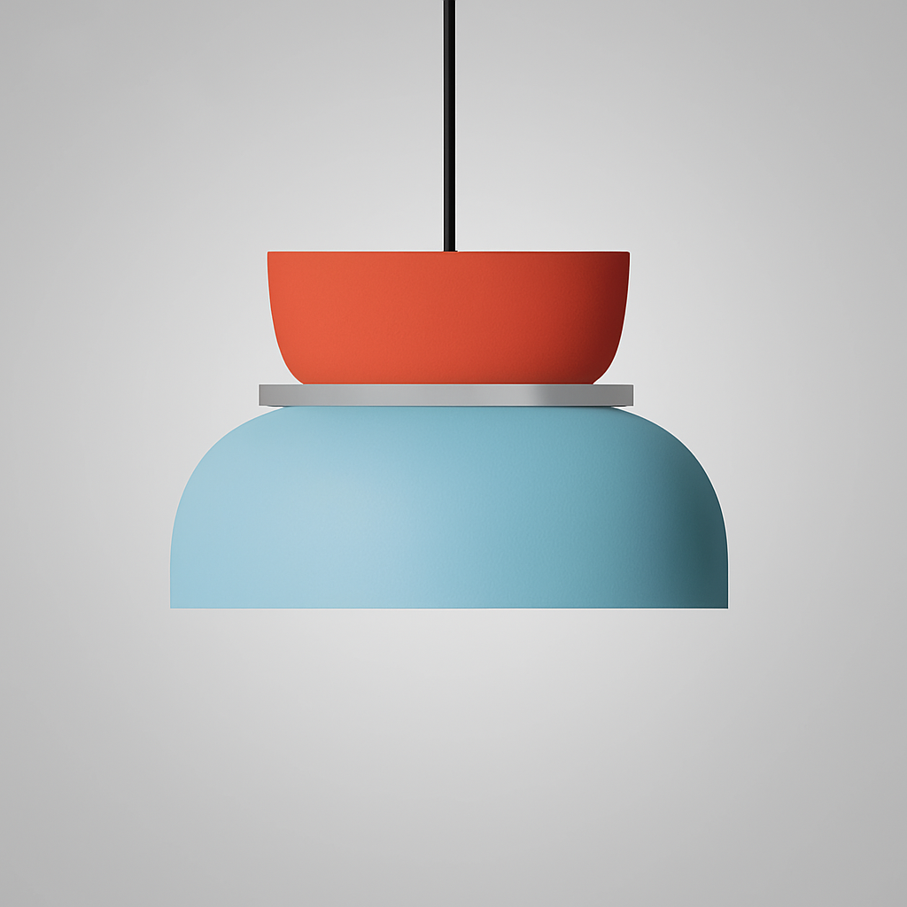 Modern Dome Pendant Light with Dual Tone Shade