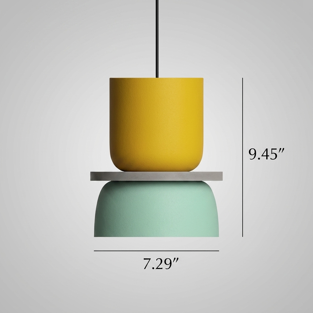 Modern Dome Pendant Light with Dual Tone Shade