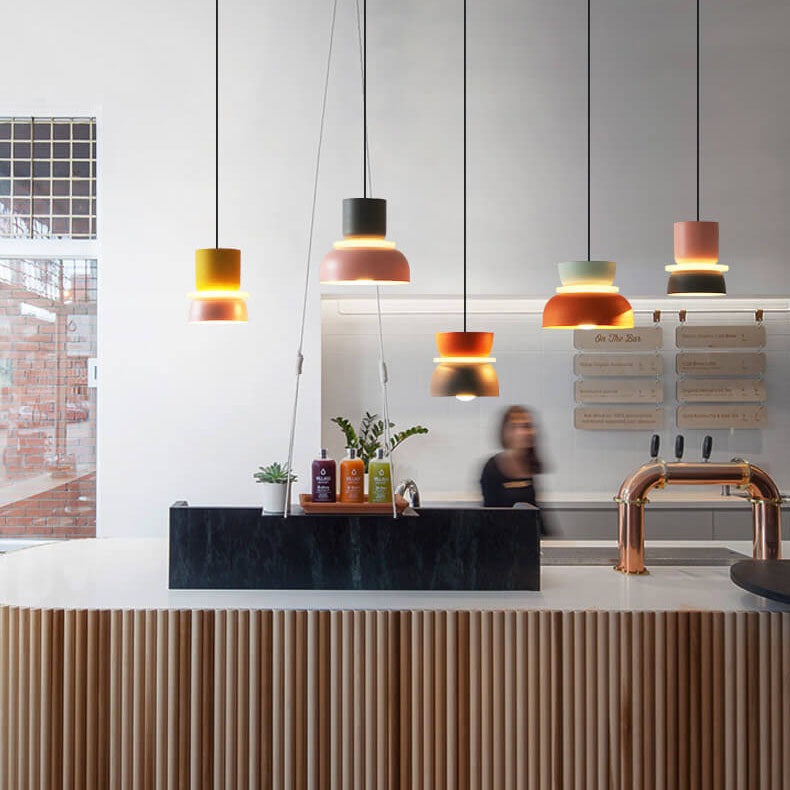 Modern Dome Pendant Light with Dual Tone Shade