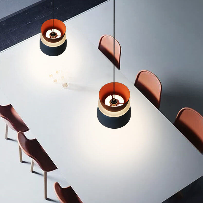 Modern Dome Pendant Light with Dual Tone Shade