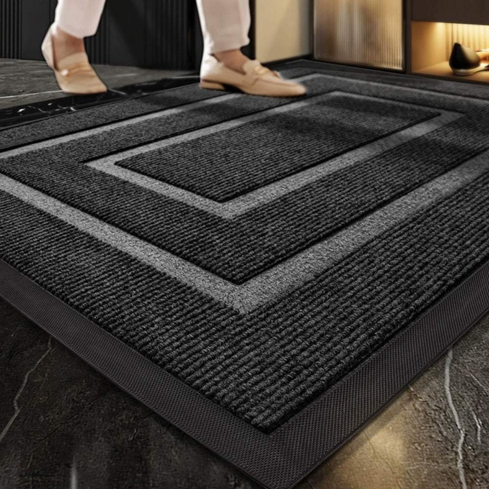 Modern Doormat with Layered Border Trim