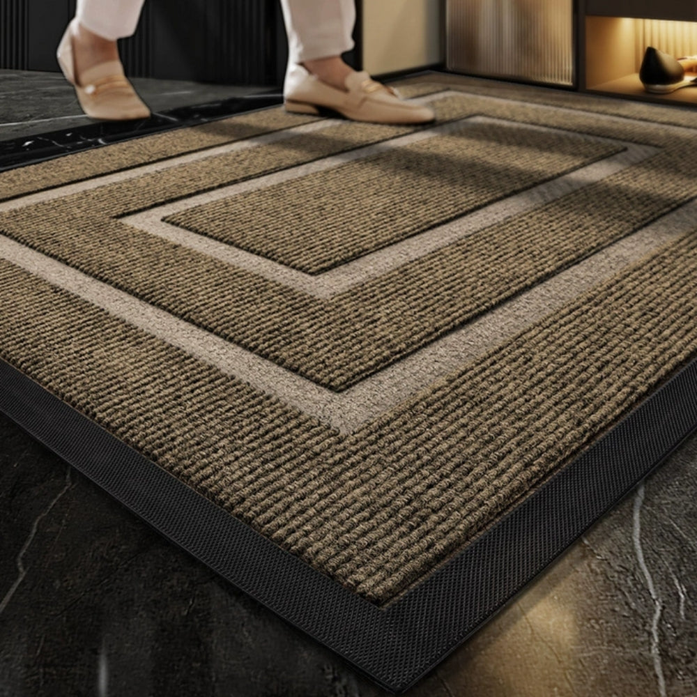 Modern Doormat with Layered Border Trim