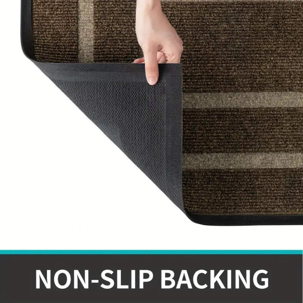 Modern Doormat with Layered Border Trim