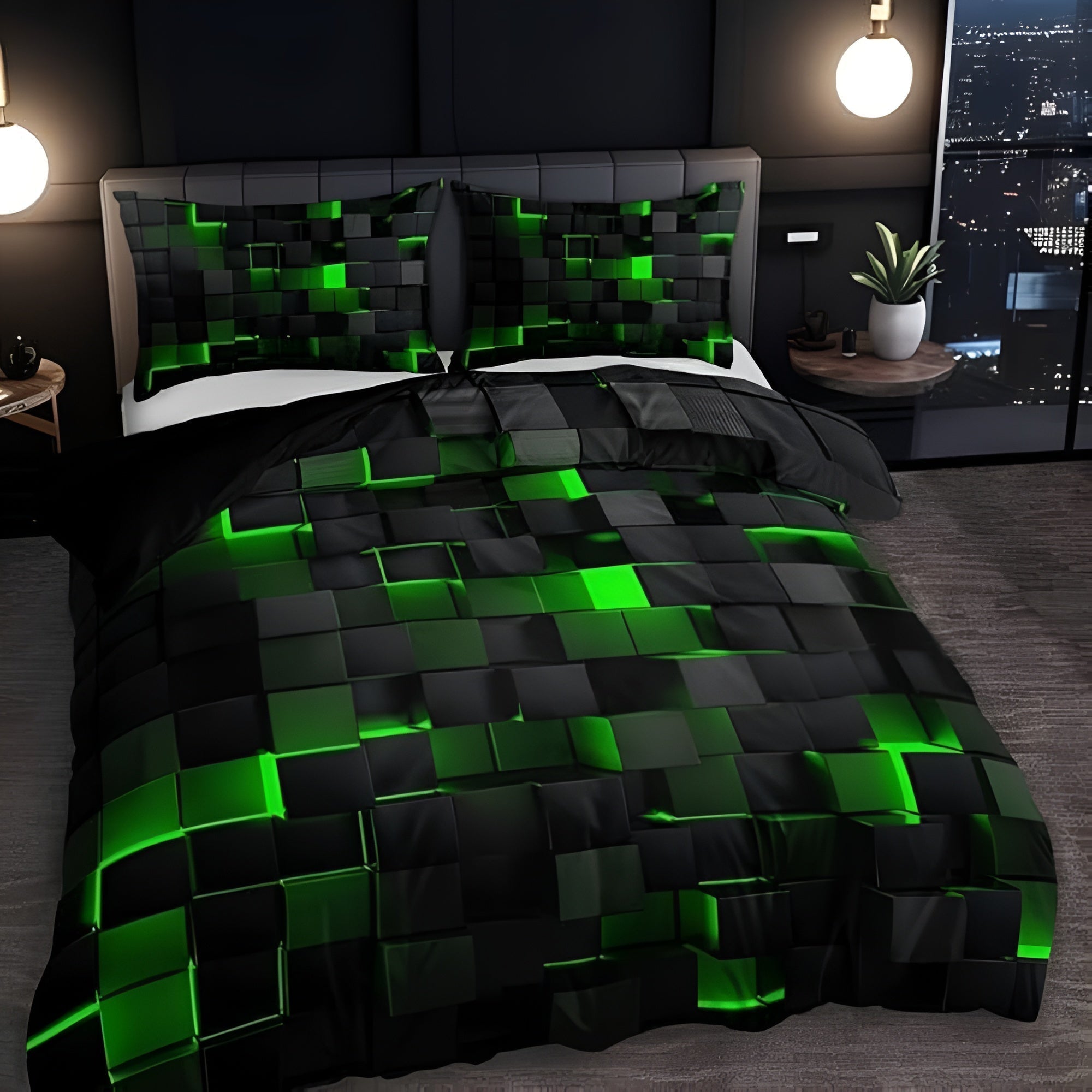 Modern Geometric Duvet Cover Set 3 Piece