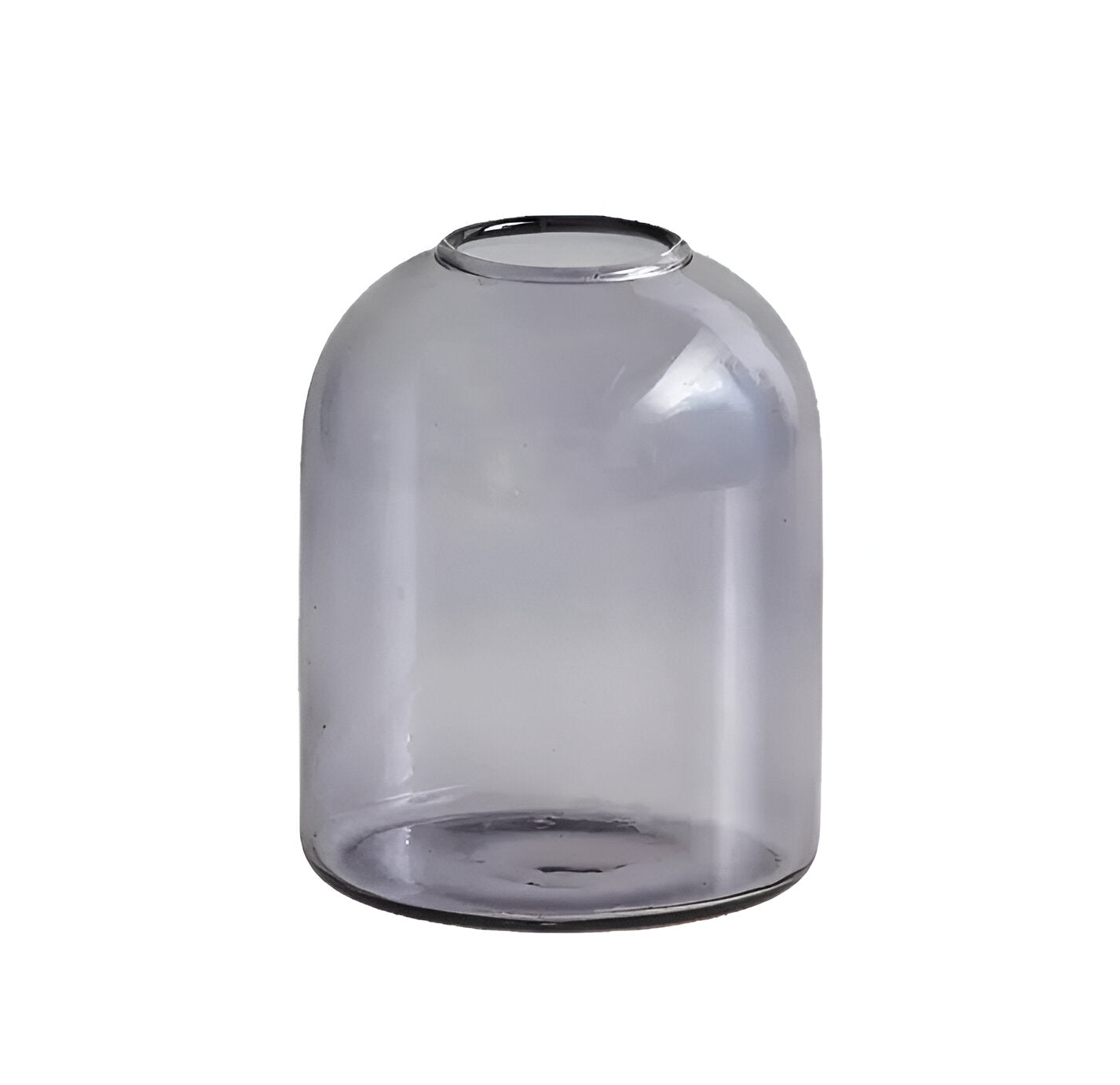 Modern Glass Candle Holder with Color Accent