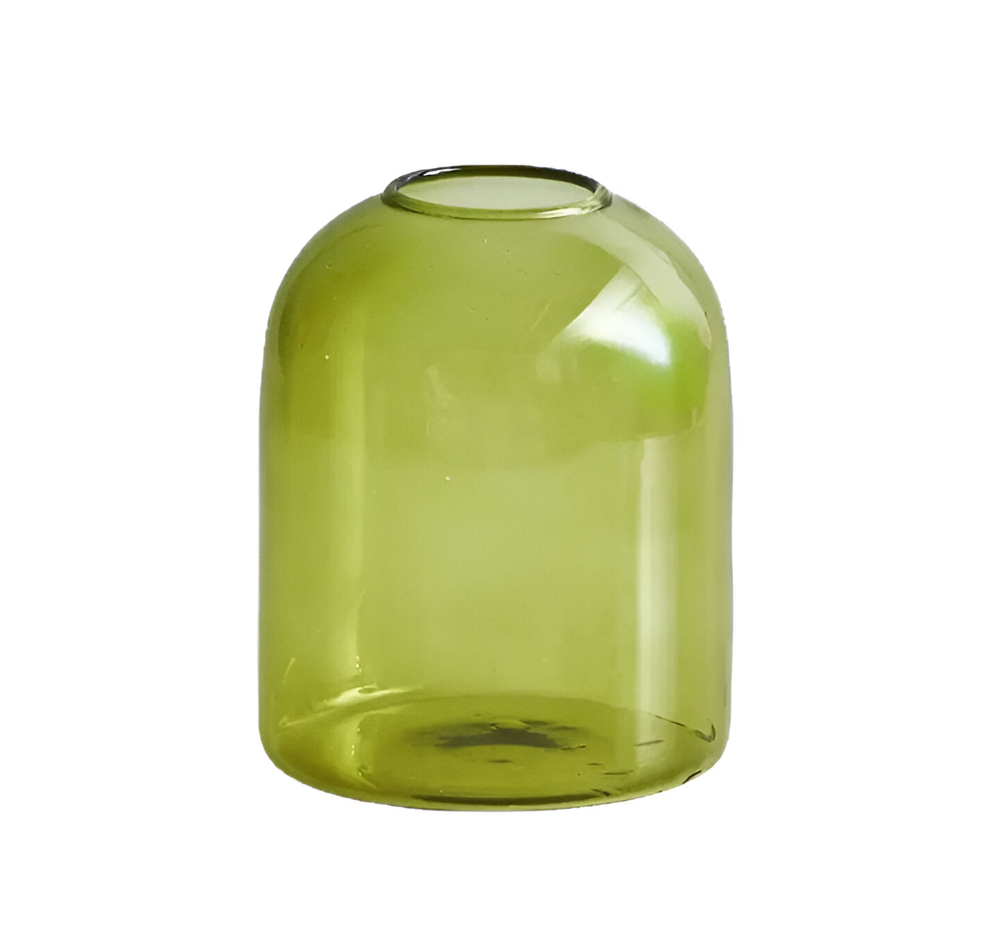 Modern Glass Candle Holder with Color Accent
