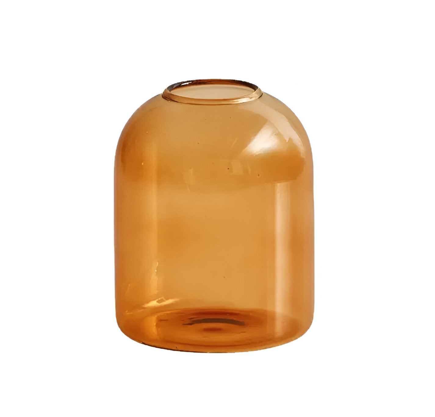 Modern Glass Candle Holder with Color Accent