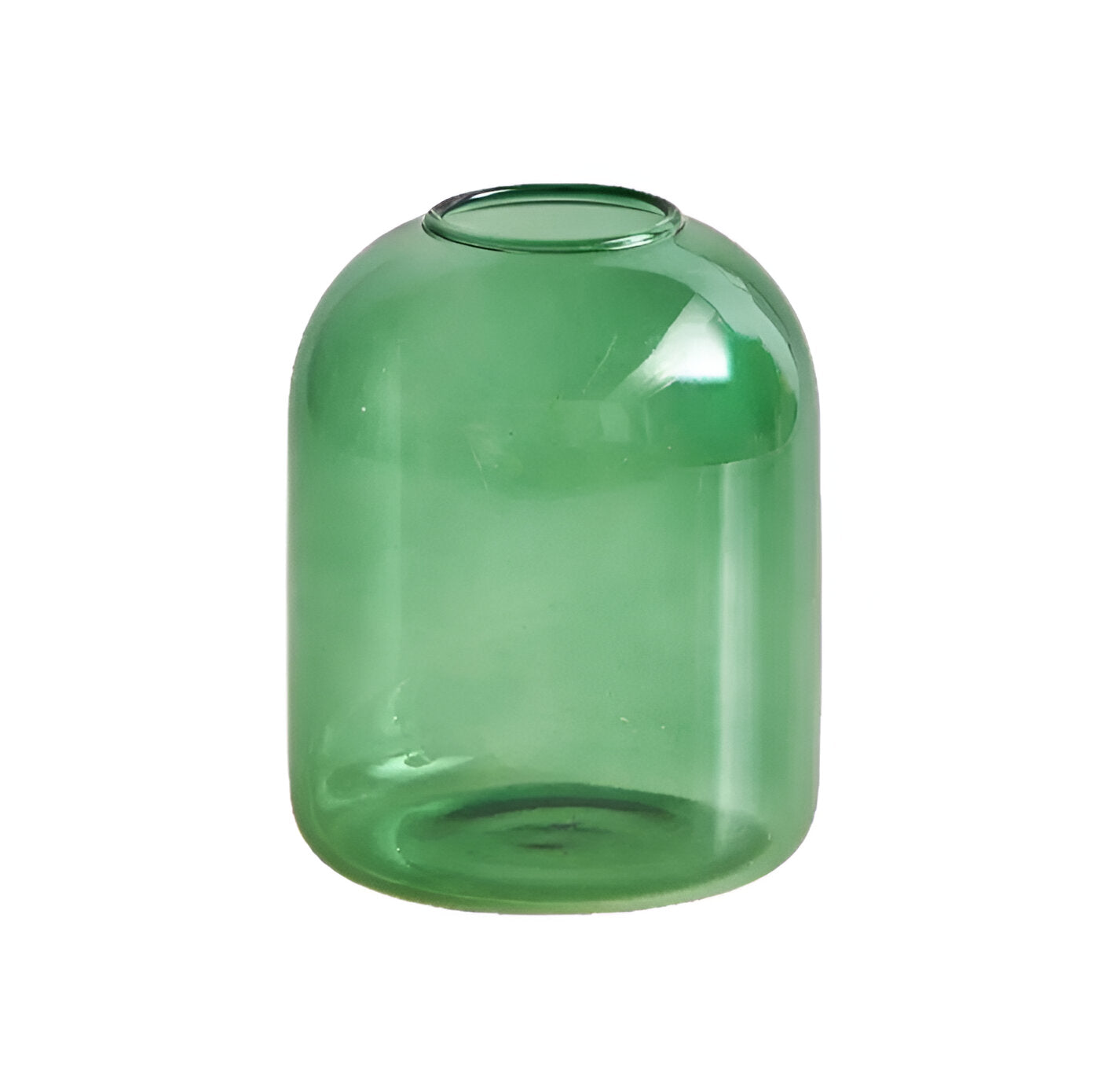 Modern Glass Candle Holder with Color Accent
