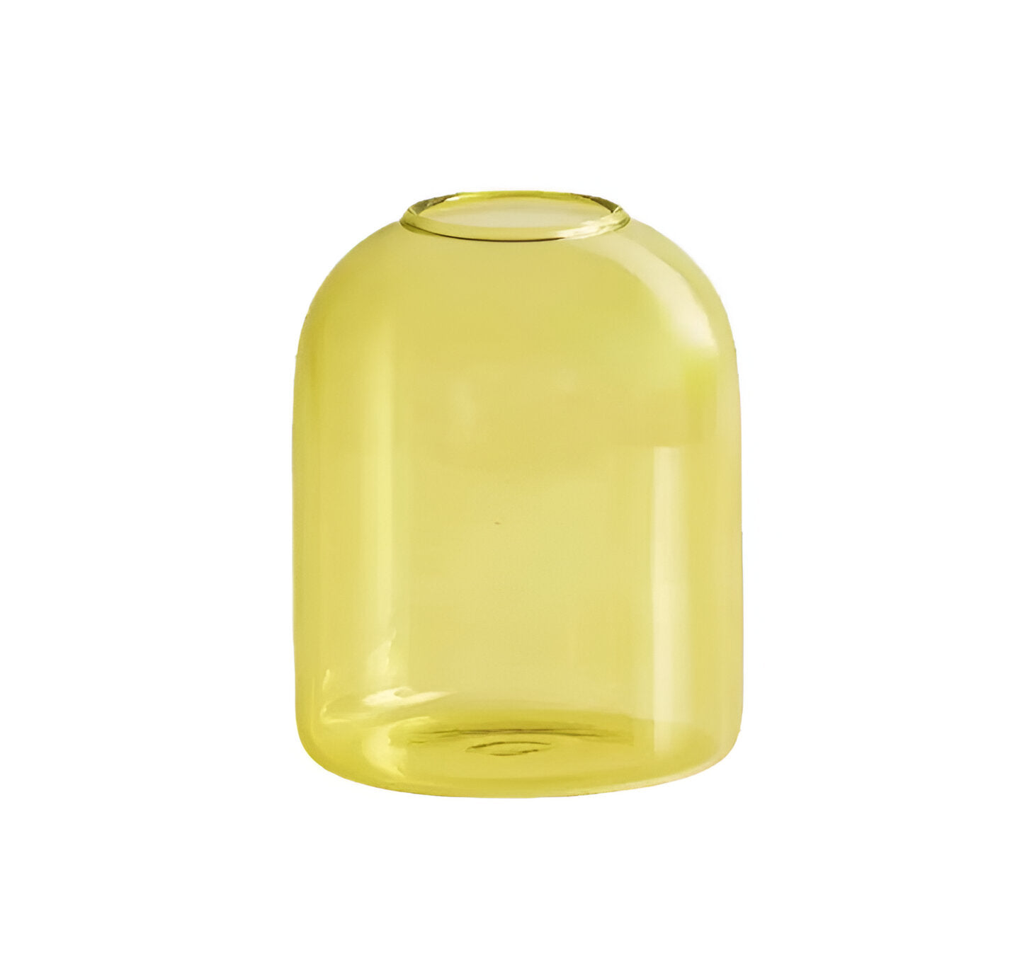 Modern Glass Candle Holder with Color Accent