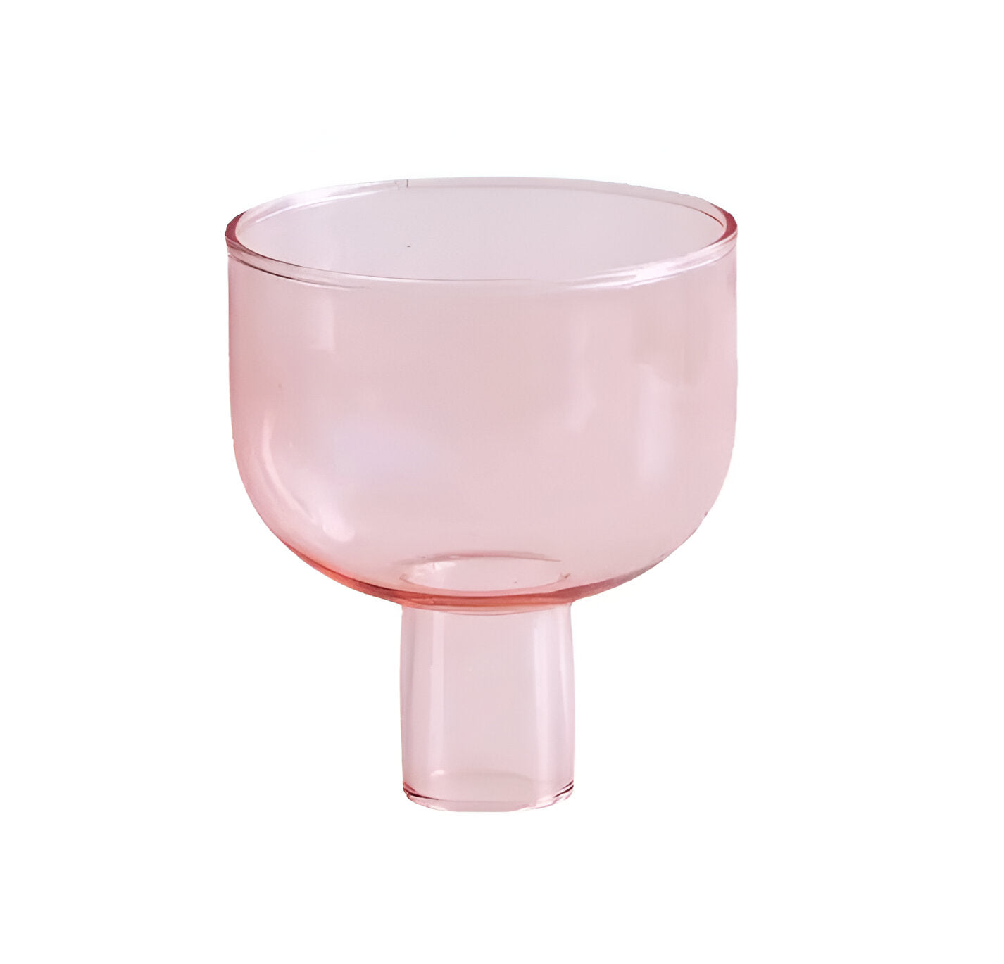 Modern Glass Candle Holder with Color Accent