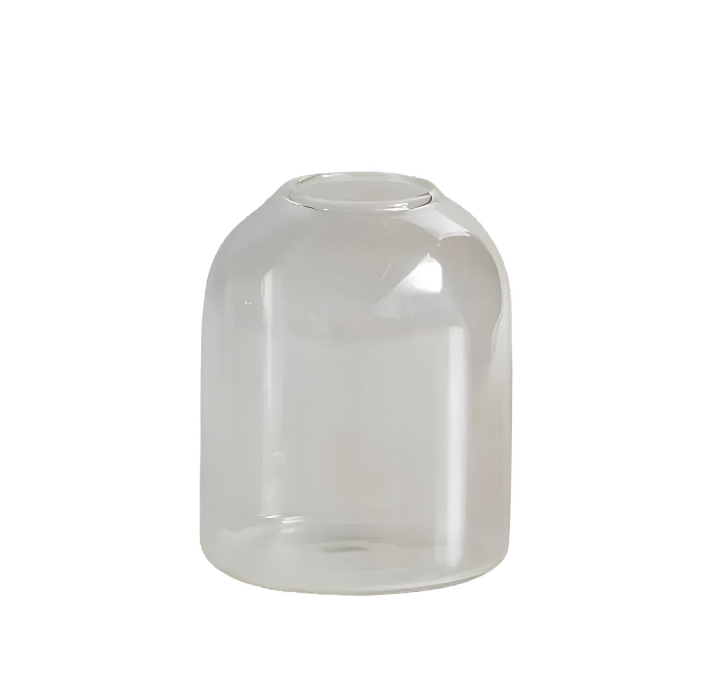 Modern Glass Candle Holder with Color Accent