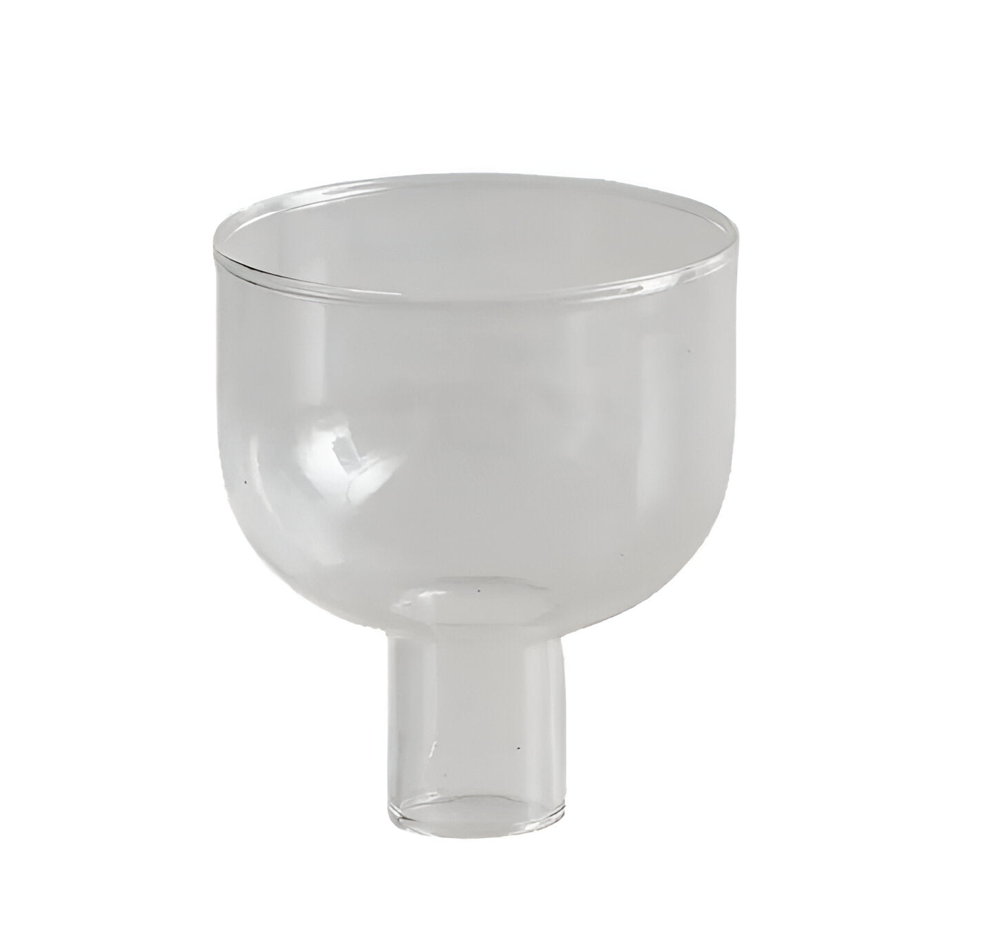 Modern Glass Candle Holder with Color Accent