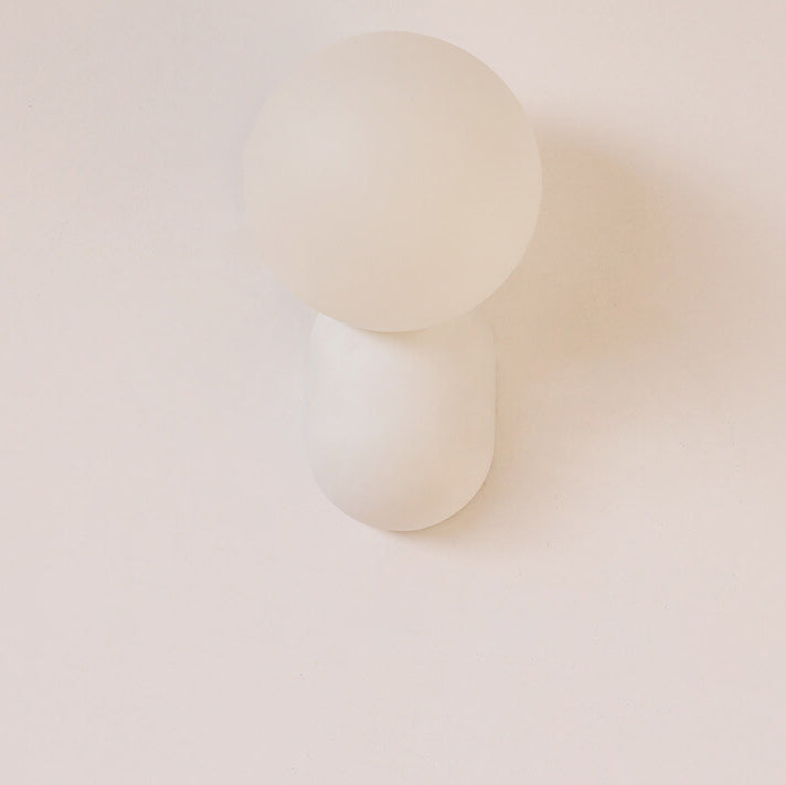 Modern Glass Globe Wall Light with Resin Base