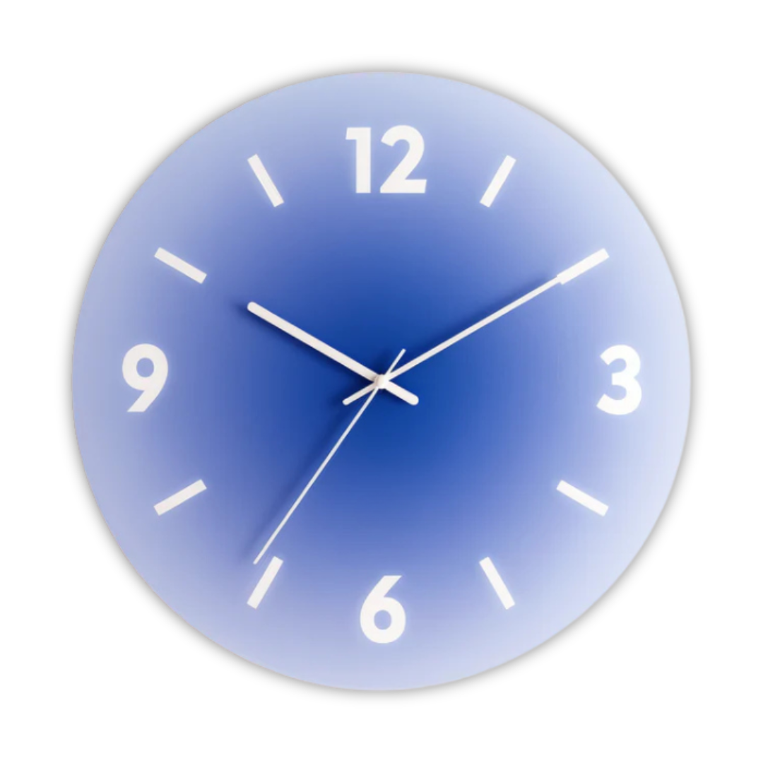 Modern Glass Wall Clock with Silent Quartz