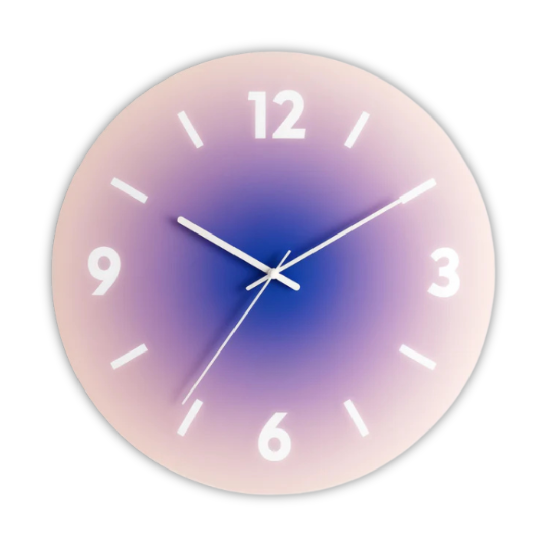 Modern Glass Wall Clock with Silent Quartz