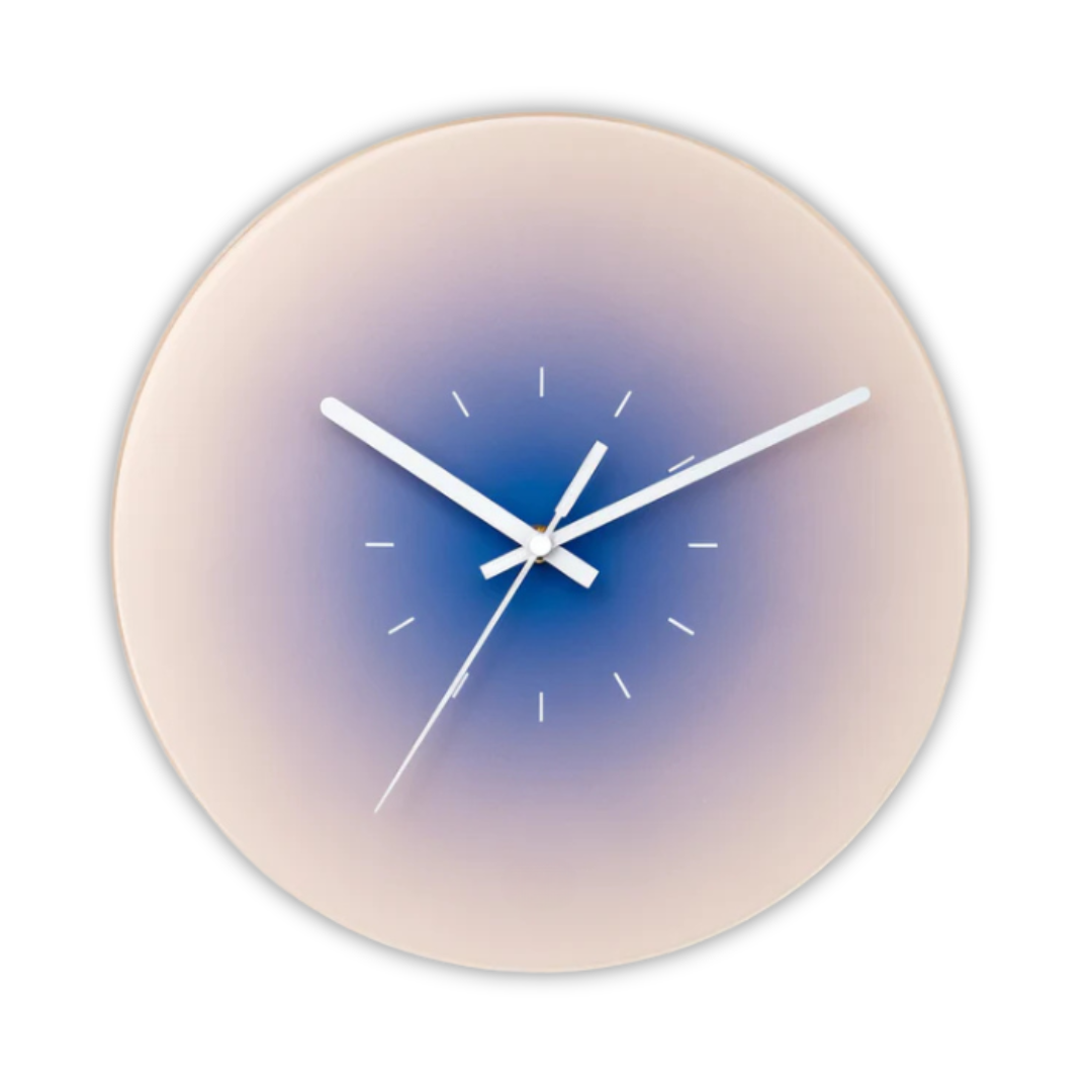 Modern Glass Wall Clock with Silent Quartz