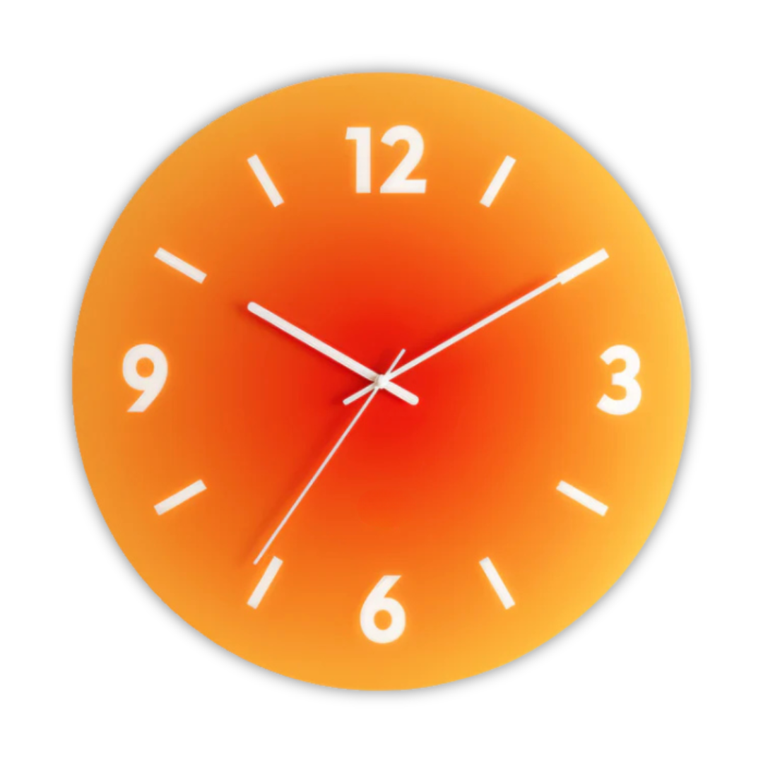 Modern Glass Wall Clock with Silent Quartz