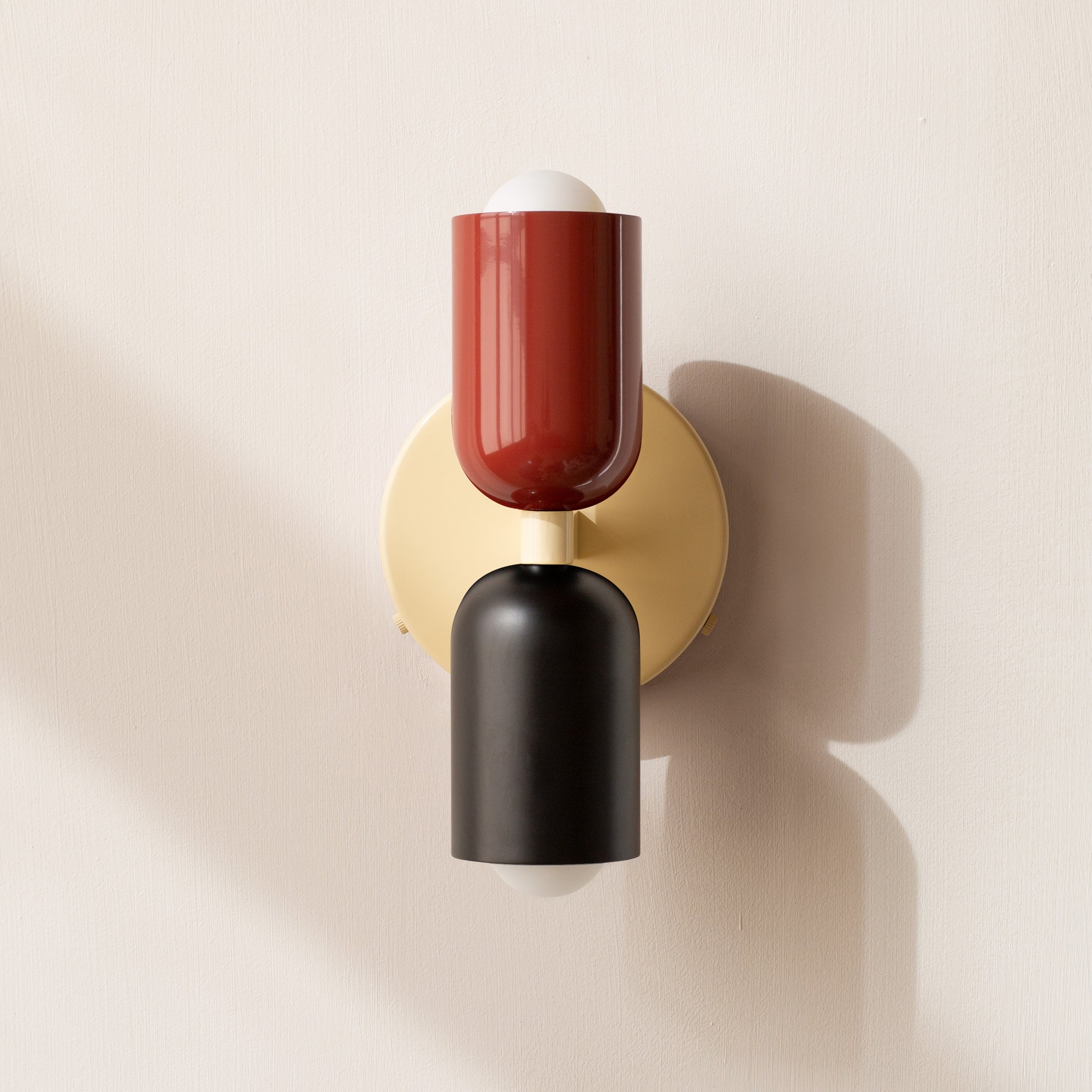 Modern Glass Wall Sconce with Double Cylinder