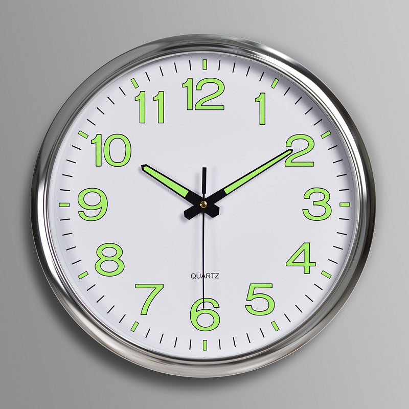 Modern Glow Wall Clock with LED Numbers