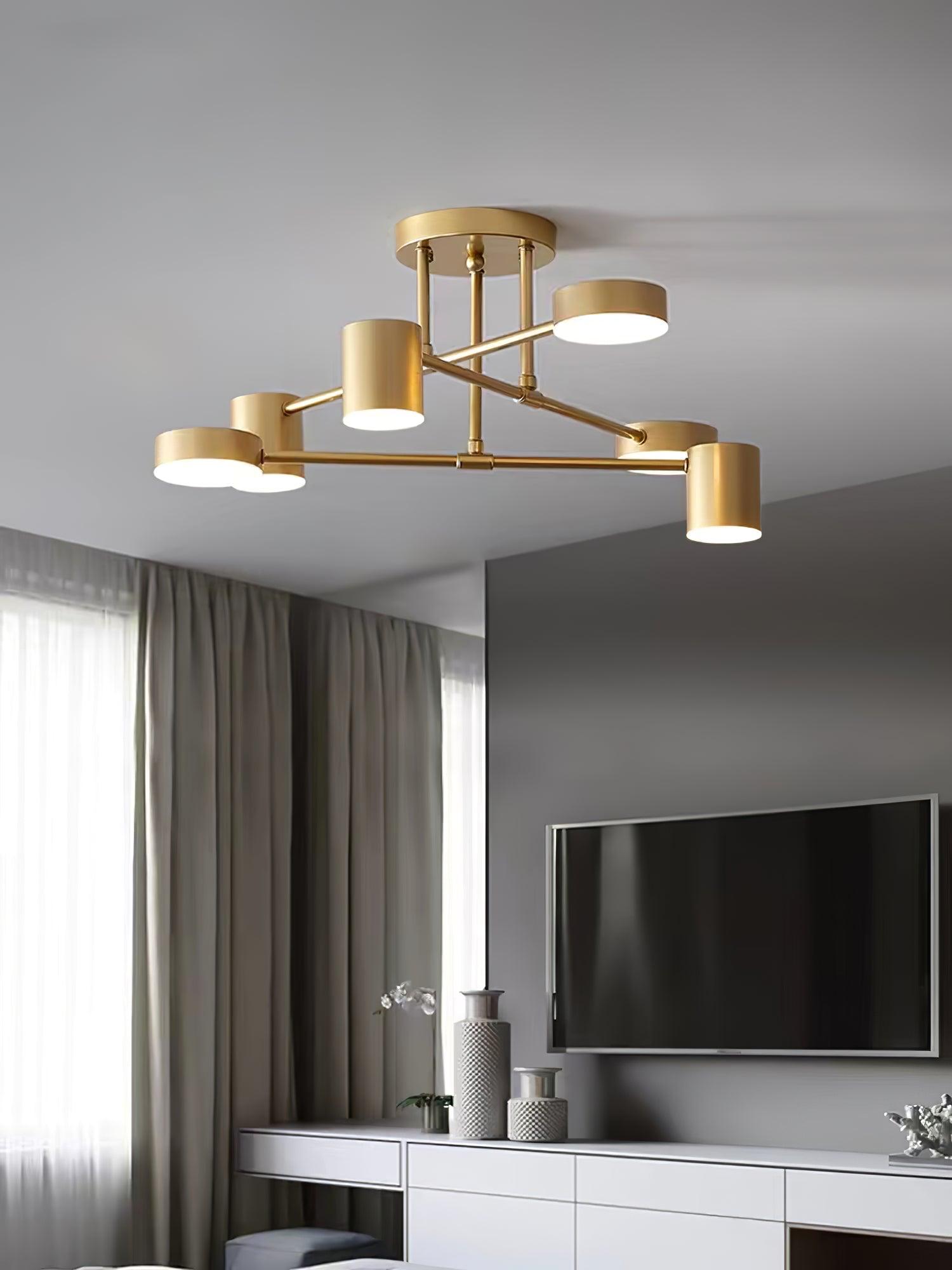 Modern Iron Ceiling Light with 6 LED Heads