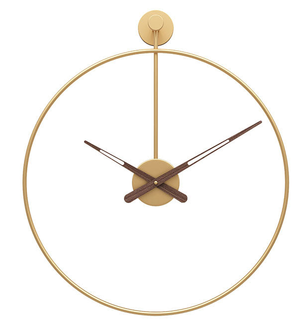 Modern Iron Wall Clock with Quartz Design